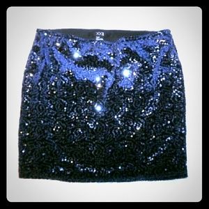 XS 0/2 Velvet Sequin XXI Stretch Bodycon Mini Blue